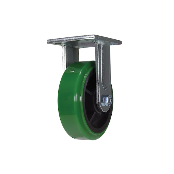 Green Rigid Polyurethane 6 x 2 Caster